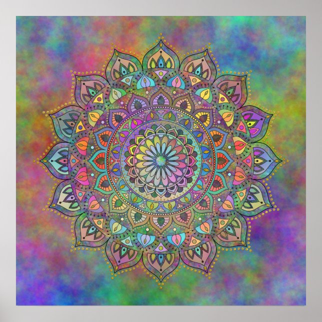 Affiche Classy Colorfully Mandala India Style 1 (Devant)