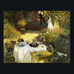 Affiche Claude Monet<br><div class="desc">Une autre belle affiche d'été classique avec une scène de déjeuner,  peinte par le peintre impressionniste français Claude Monet com.</div>