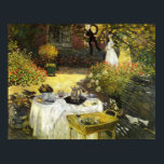 Affiche Claude Monet<br><div class="desc">Une autre belle affiche d'été classique avec une scène de déjeuner, peinte par le peintre impressionniste français Claude Monet com.</div>