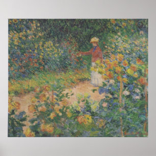 Affiche Claude Monet 1895 Vintage dans le jardin