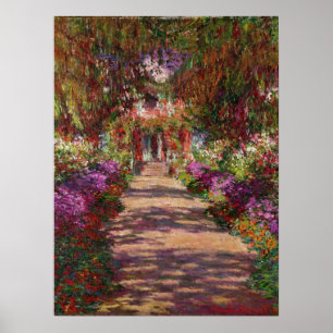 Affiche Claude Monet   A Pathway in Monet's Garden
