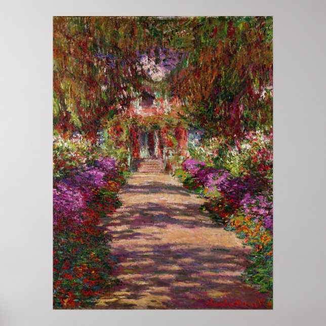 Affiche Claude Monet | A Pathway in Monet's Garden (Devant)