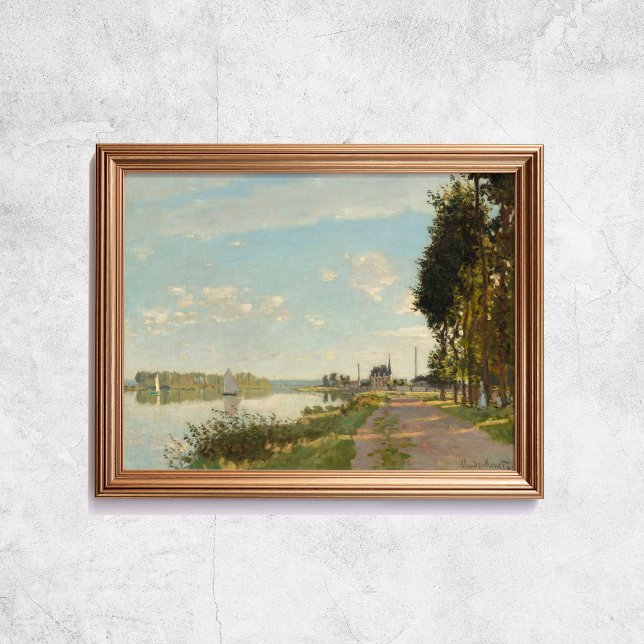 Affiche Claude Monet Argenteuil Chateau Rivière (Claude Monet Argenteuil Chateau River French Art Poster
)