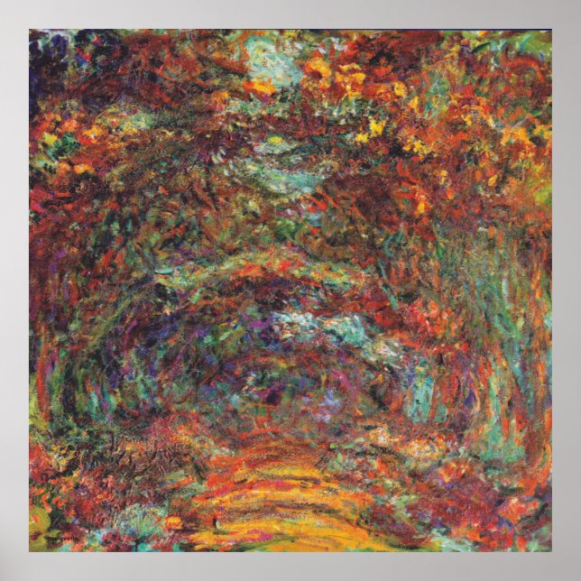 Affiche Claude Monet automne paysage art vintage sur (Devant)