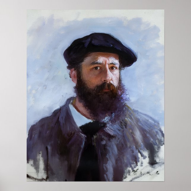 Affiche Claude Monet, Autoportrait avec un béret, (Devant)