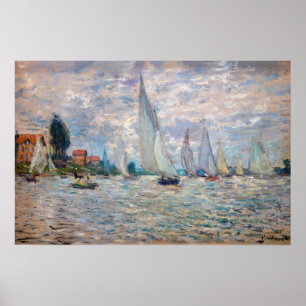 Affiche Claude Monet - Bateaux Regatta à Argenteuil