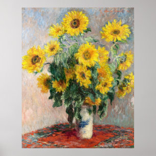 Affiche Claude Monet Bouquet de tournesols 1881 Art