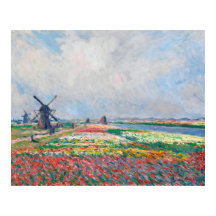 Claude Monet, Bulbfield et Windmill à proximité de