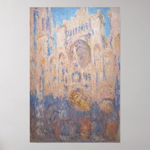 Affiche Claude Monet - Cathédrale de Rouen au coucher du s
