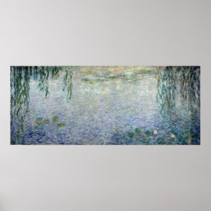 Affiche Claude Monet   Centre des Willows de pleurs Nénuph