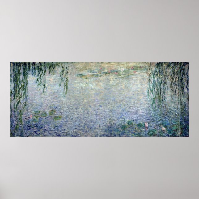 Affiche Claude Monet | Centre des Willows de pleurs Nénuph (Devant)