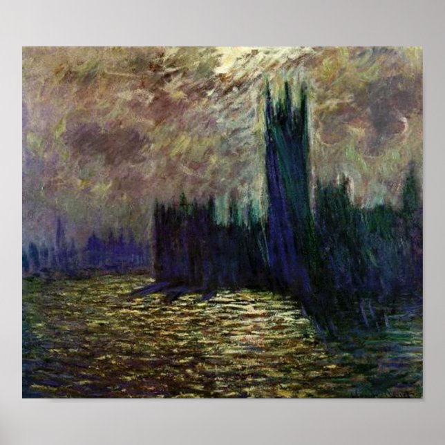 Affiche Claude Monet-Chambres du Parlement (Devant)