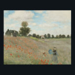 Affiche Claude Monet - Champ de pavot<br><div class="desc">Champ de pavot par Claude Monet, 1873. Claude Monet a été un fondateur de la peinture impressionniste française, et le praticien le plus cohérent et le plus prolifique de la philosophie du mouvement d'exprimer ses perceptions avant la nature, surtout en ce qui concerne la peinture paysage en plein air. Le...</div>