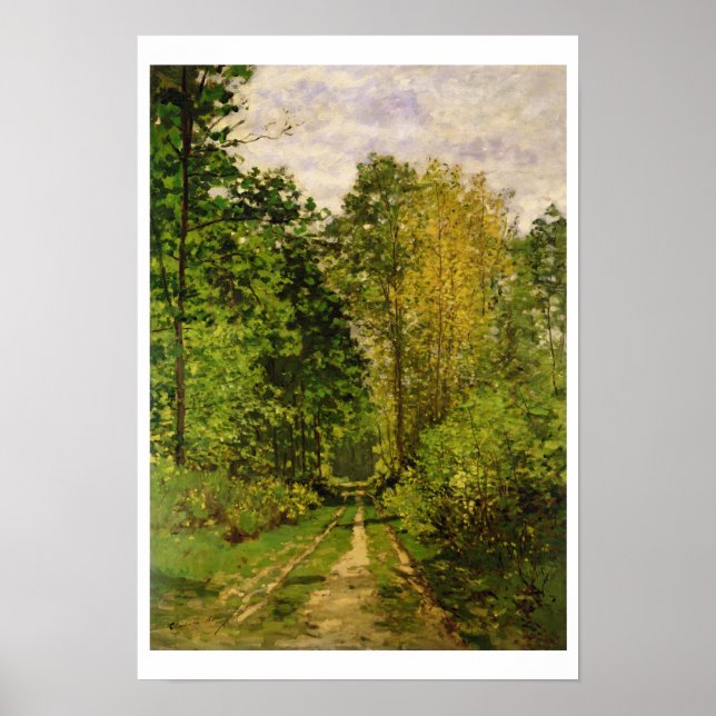 Affiche Claude Monet | Chemin en bois (Devant)