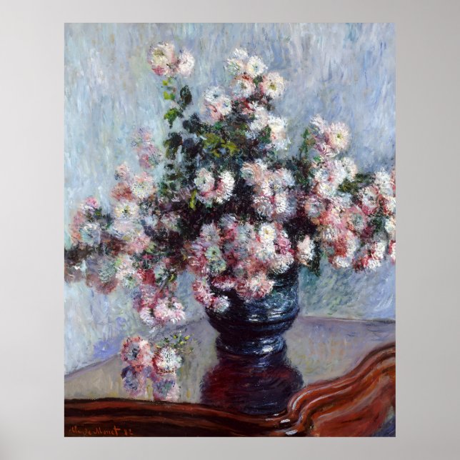 Affiche Claude Monet, Chrysanthemums, 1882 (Devant)