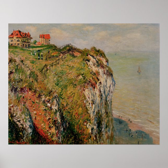 Affiche Claude Monet | Cliff à Dieppe, 1882 (Devant)