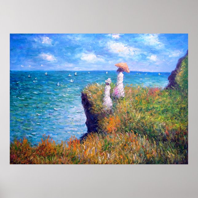 Affiche Claude Monet: Cliff Walk at Pourville (Devant)