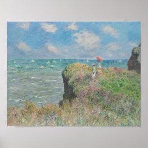 Affiche Claude Monet - Cliff Walk at Pourville