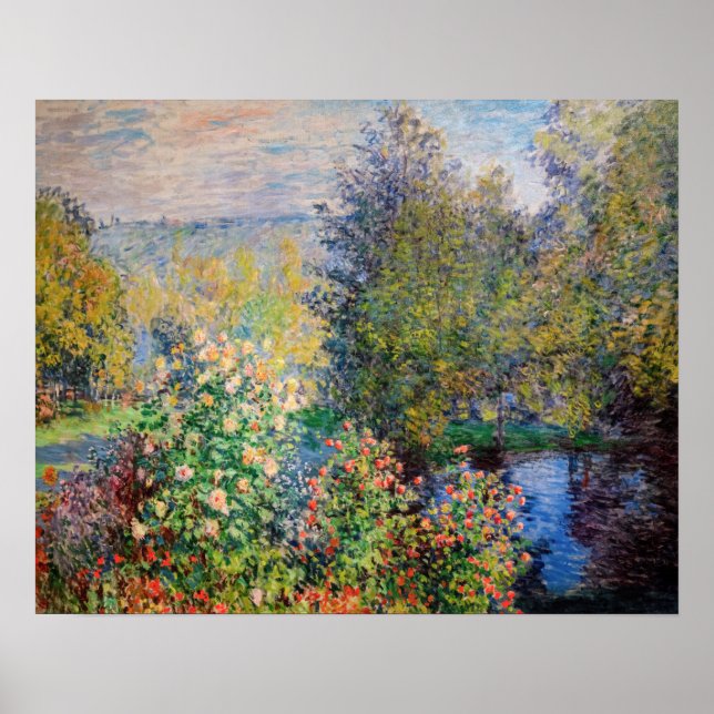 Affiche Claude Monet - Coin de jardin à Montgeron (Devant)