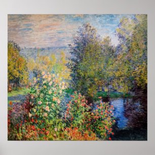 Affiche Claude Monet - Coin du jardin à Montgeron