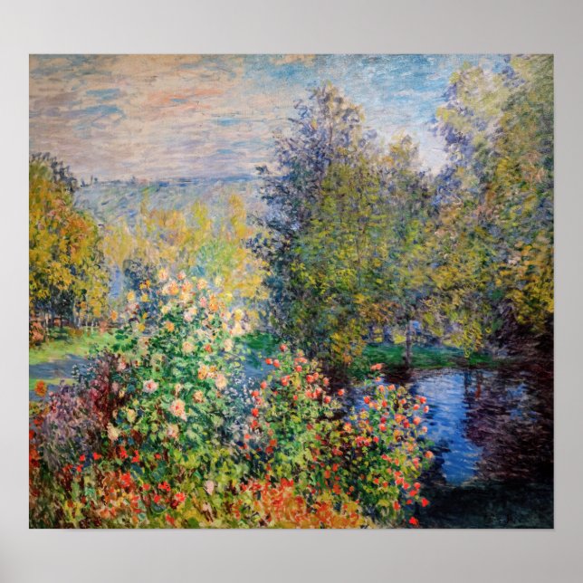 Affiche Claude Monet - Coin du jardin à Montgeron (Devant)