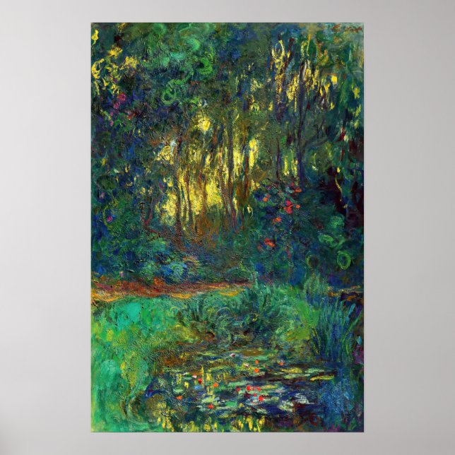 Affiche Claude Monet - Coin d'un étang avec des Nénuphars (Devant)
