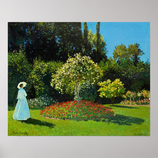 Affiche Claude Monet, Dame dans le jardin, (Devant)