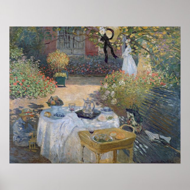 Affiche Claude Monet | Déjeuner : Le jardin de Monet Argen (Devant)