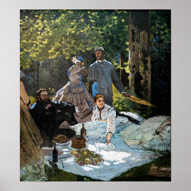 Affiche Claude Monet - Déjeuner sur l'herbe, panneau droit (Devant)