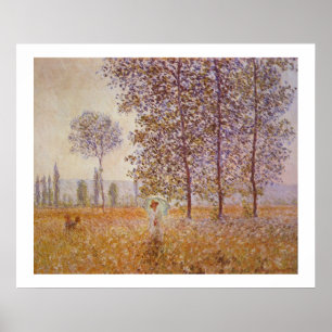 Affiche Claude Monet - effet de lumière du soleil sous les