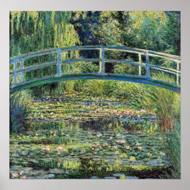 Affiche Claude Monet - Etang Lily et Pont Japonais (Devant)