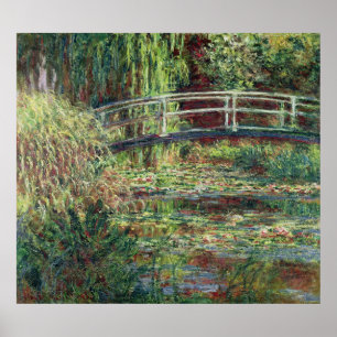 Affiche Claude Monet   Étang Nénuphar : Harmonie rose, 1