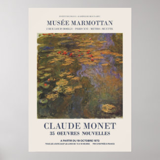 Affiche Claude Monet Exposition publicitaire d'une exposit