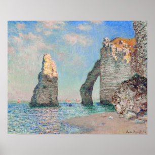 Affiche Claude Monet - Falaises à Etretat