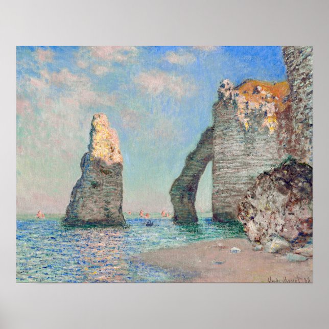 Affiche Claude Monet - Falaises à Etretat (Devant)