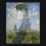 Affiche Claude Monet Femme Avec Parasol<br><div class="desc">Claude Monet Woman With A Parasol / Madame Monet And Her Son Fils (1875) Claude Monet est un fondateur de la peinture impressionniste française. La belle scène paysagère de Monet dépeint Camille, en robe blanche, avec un casquette voilé, transportant un parasol. Le fils de Monet � se tient debout dans...</div>