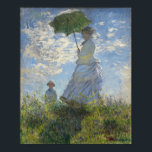 Affiche Claude Monet Femme Avec Parasol<br><div class="desc">Claude Monet Woman With A Parasol / Madame Monet And Her Son Fils (1875) Claude Monet est un fondateur de la peinture impressionniste française. La belle scène paysagère de Monet dépeint Camille, en robe blanche, avec un casquette voilé, transportant un parasol. Le fils de Monet � se tient debout dans...</div>
