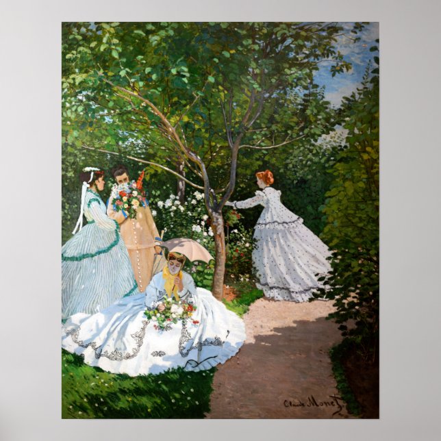 Affiche Claude Monet - Femmes dans le jardin (Devant)