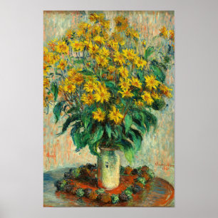Affiche Claude Monet - Fleurs d'artichauts de Jérusalem