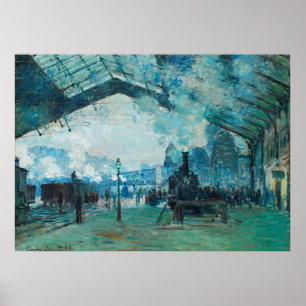 Affiche Claude Monet France Train Railroad Travel Art