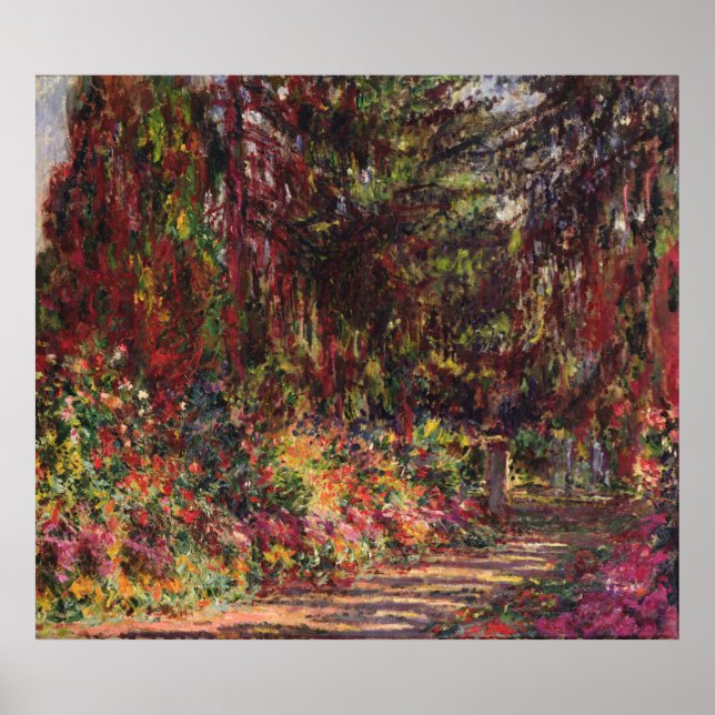 Affiche Claude Monet | Garden Path at Giverny (Devant)
