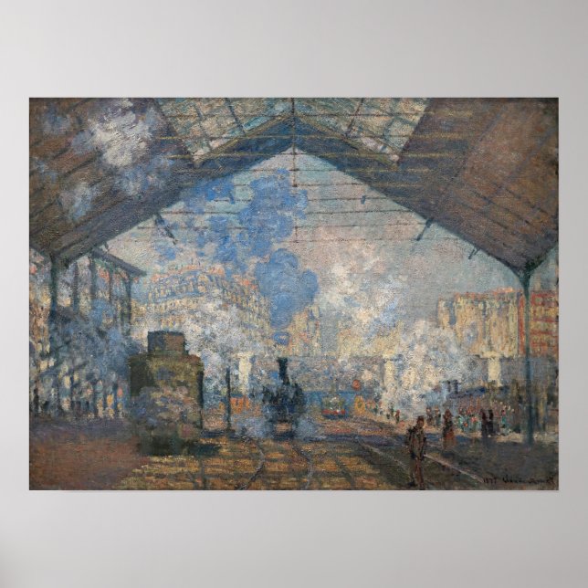 Affiche Claude Monet - Gare Saint-Lazare Vue extérieure (Devant)