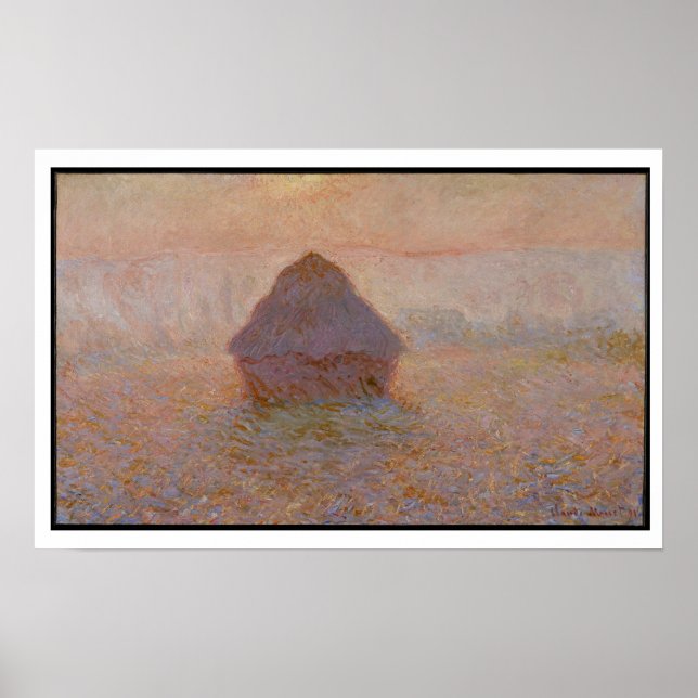 Affiche Claude Monet | Grainstack, Sun dans la merde (Devant)