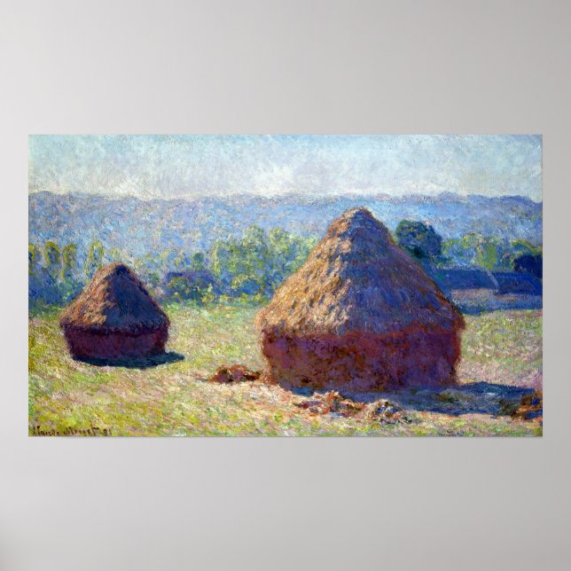 Affiche Claude Monet Haystack, fin de l'été (Devant)
