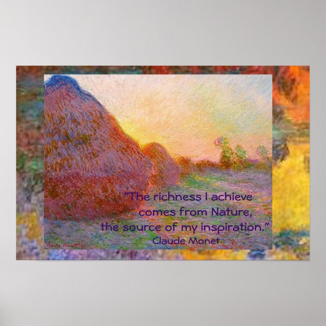 Affiche Claude Monet Haystacks (Devant)