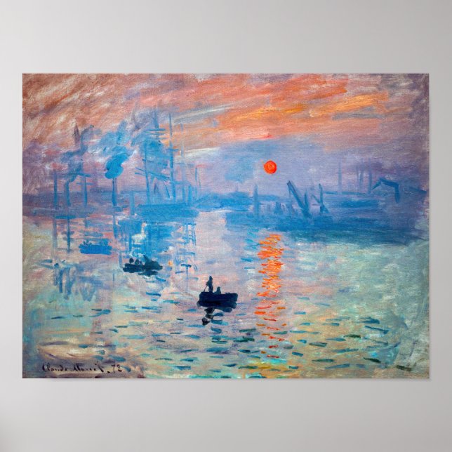 Affiche Claude Monet - Impression, Soleil levant (Devant)