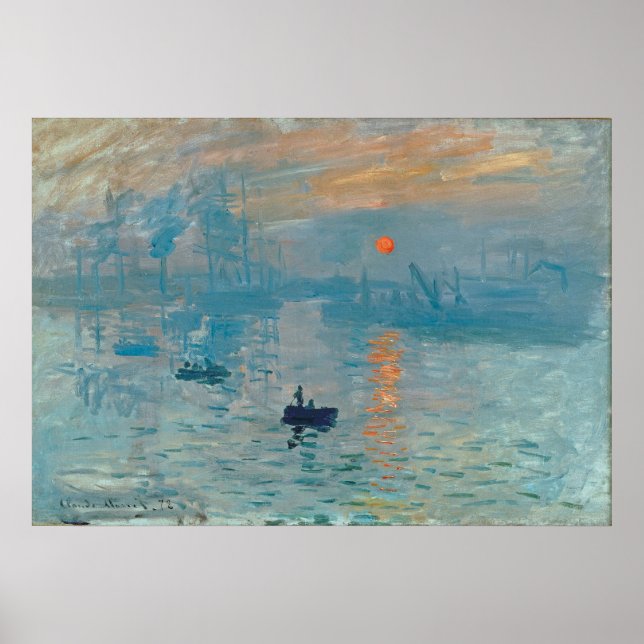 Affiche CLAUDE MONET - Impression, sunrise 1872 (Devant)