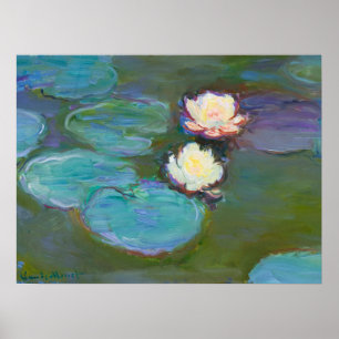 Affiche Claude Monet Impressionniste L'Eau Lillies Nymphea