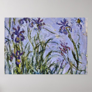 Affiche Claude Monet - Iris Mauves