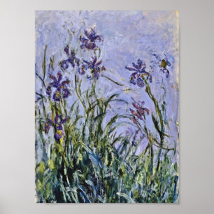 Affiche Claude Monet - Iris Mauves